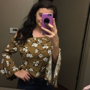 Off the shoulder crop top